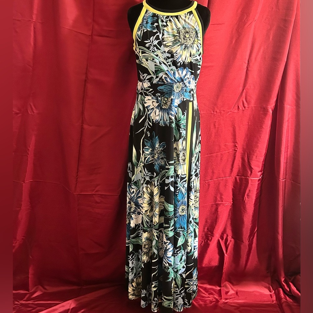 INC International Concepts Blue Green Halter Dress